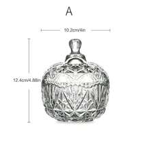 1 Pc European Style Lidded Crystal Storage Jar, Candy Jar, Sugar Bowl, Snack Jar, Creative Glass Candy Container, For Kitchen And Home Use