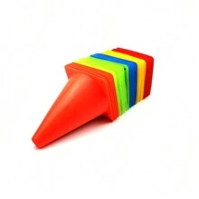 30 Pcs Conos de Entrenamiento Deportivo de 18 cm, 6 Colores Brillantes, Marcadores Multifuncionales para Fútbol, Entrenamiento de Mascotas y Deportes al Aire Libre, Diseño Resistente y Portátil, Ideal para Patinaje, Entrenamientos, Decoración de Pistas y Eventos Deportivos - Multicolor - Ver 2