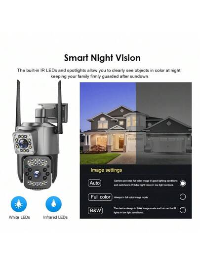 SWVW 8MP 4K HD Dual Lens 10X Zoom WiFi IP Camera Night Vision Ai Human Detect PTZ Outdoor Video Camara Wireless V380 Pro CCTV Security Protection view 9