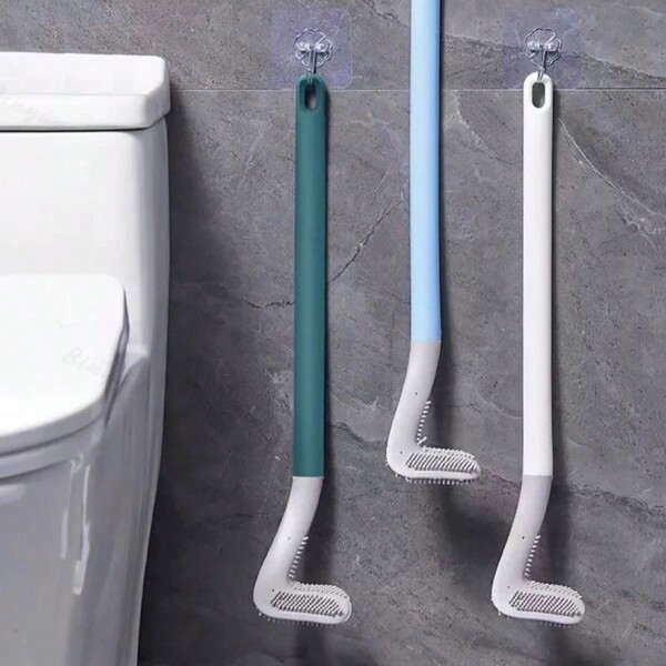 Escova Limpa Privada Vaso Sanitário de Silicone Golfe Durável Escova Com Suporte Gancho Adesivo