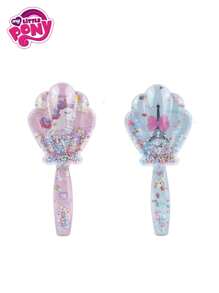 MY LITTLE PONY 1pc Seashell Airbag Comb, Plastic Print Comb With Transparent Glitter, Cute Cartoon Style Hair Brush, Suitable For Everyday, Commute, Birthday, Holiday Gifts, Christmas, Thanksgiving, Valentine's Day, Wedding Decor, Home Decor, Room Decor Party Favors Bride Graduation Birthday Decorations Party Decorations Bachelorette