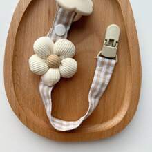 1 件装婴儿卡通布质奶嘴夹，婴儿牙胶防丢失链，按扣安装方便 - 彩色 - 查看 9