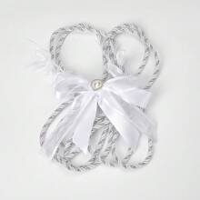 1 件白色传统婚礼套索绳，婚礼情人节仪式装饰，天主教团结绳，适合婚礼仪式