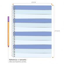 iscool Colors Sweet Stripes Colors Spiral Notebook For Women - 藍色 - 查看 3