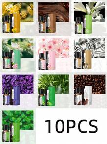 10ml Essential Oil Set, Natural Aromatherapy Oil Diffuser, Stone Humidifier Car Aromatherapy Home Aromatherapy Oil Supplement, Autumn, Winter, Candle Making - Fresh Cut Grass, Gardenia, Rose, Sandalwood, Aromatherapy Essential Oil - Multicolor - View 44