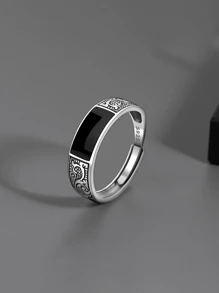 1 Stück verstellbarer offener Ring, hypoallergen kariertes Muster, Unisex Modeaccessoire geeignet für den täglichen Gebrauch und als Geschenk, perfekt für Valentinstag, Weihnachten und Muttertag