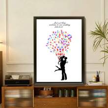 1 Stück Leinwand Kreative Fingerabdruck DIY Finger Malerei Poster Hochzeit Party Firmen Jahrestreffen Personalisierte Fingerabdruck Check-In Baum Bilder, Freunde und Freunde Check-In Fingerabdruck Erinnerungsposter, Erhöht den Spaß, Dekorative Malerei, Wohnzimmer, Schlafzimmer, Dekorativer Poster, Unvergesslich, Bedeutungsvoll, Wohnzimmer Schlafzimmer Dekoration Hängendes Bild Luxus Wandbehang, Rahmenlos, Grafik Muster