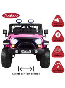 Joykoo Carro a Control Remoto Montable Electrico para Niños Camioneta 12v - Rosa - Ver 3