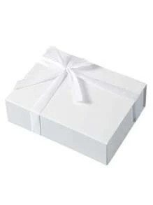 1 pieza - Caja de regalo blanca, caja de regalo de 9 pulg. x 6.7 pulg. x 2.8 pulg., reutilizable con tapa y cierre magnético, rectangular y plegable para propuesta de novio, boda, Navidad, Halloween, embalaje de regalo de cumpleaños - Blanco - Ver 12