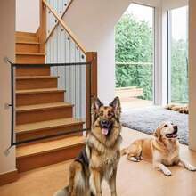 1pc Versatile Dog Gate, Sturdy & Practical Pet Fence Suitable For Multiple Scenarios, Comes With 6 Hooks