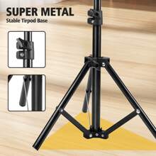10 Inch Tri Color LED Ring Light With 110cm Tripod, USB Power Supply, Adjustable Brightness, Christmas LED Light With Flexible Phone Clip And Phone Filling Light Holder, Used For Photo Selfies, Video Recording Zoom Meetings, Handheld Selfies, Outdoor Activities, Interviews, Live Broadcasts, Video Recording LED Light With Flexible Tripod And Phone Holder, Suitable For IPhone Android Phones, No Battery Required - màu đen - Xem 3