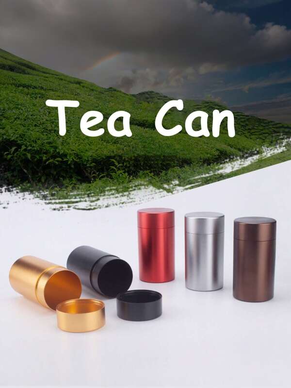 1pc Aluminum Tea Canister, Portable Airtight Storage Canister, Multipurpose Airtight Container For Spices, Coffee And Tea Back To School