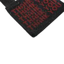 Rhinestone Evening Bag Shiny Printed Thankyou Handbag Women Clutch Handbag For Party Prom - 黑色 - 查看 2