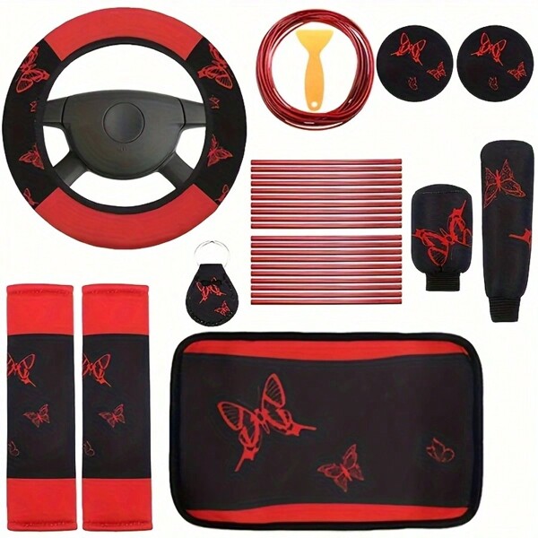 30 stuks vlinder auto condoomset, vlinderpatroon interieuraccessoires, SUV interieuraccessoires