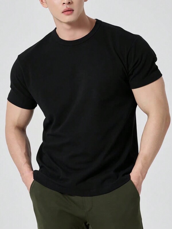 Camisetas basica lisas manga curta algodao PG3 Estilo Casual Masculino Premium Primavera Verão