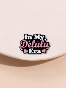 Clavos de cerámica esmaltada, frases cortas en inglés inspiradoras en mi era delulu, accesorios de ropa y mochila, broches de metal, accesorios de equipaje y moda, accesorios de ropa, broches de aleación para ropa, mochila, encanto, útiles escolares, broches lindos, accesorios de oficina, camisas, chaquetas, joyería, accesorios de otoño-invierno, navidad, halloween, adecuado para adolescentes, jóvenes, hombres, casual, al aire libre, atlético, vacaciones, regalos de graduación, cumpleaños, uso diario