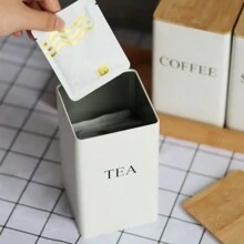 3 件装咖啡豆储存瓶配竹盖简约风格金属茶咖啡糖储存罐茶叶罐密封容器厨房收纳用品 - 彩色 - 查看 7