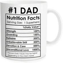 Mejor regalo para mamá y papá, tazas de café para mamá y papá, regalos para padres de parte de hija o hijo, regalo de aniversario para padres, 11 Oz - Papá - Ver 1