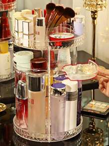 Organizador Maquillaje Cosméticos De Rotación Acrílico 360,organizador de maquillaje Transparente, Giratoria 360 grados, Soporte de exhibición - Multicolor - Ver 7