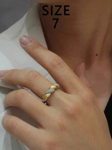 1pc 925 Sterling Silver Creative Ins-Style Elegant Zirconia & Twisted Rope Floral Ring, Versatile Jewelry Gift Suitable For Women Daily Wear, Parties, Festivals