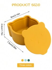 PopLittleOne 1 st. Baby Siliconen Servies Leuke Cartoon Beer Vorm Baby Snack Box Eet Training Babyspullen Draagbare Baby Maaltijd Tray