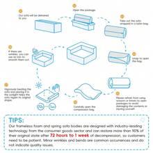 147"Modular Sectional Sofa With Wide Seat,No Assembly Required,Free Combination,L Shaped Couch Set,Cloud Upholstered Indoor Furniture,Minimalist Boneless Sofa For Living Room,Bedroom - 棕色+布藝+5座 - 查看 4