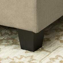 HOMCOM Convertible Modular Sectional Sofa With Storage, Tufted 3 Seater Sofa Set, L Shaped Sofa Couch With Ottoman, Wood Frame For Living Room, Light Brown - Brown - View 9