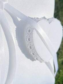 1PC White Ring Pillow, Western-Style Wedding Ring Bearer Pillow With Camellia Flower For Wedding Occasion White Ring Pad Bed Pillows For Beach Wedding Party