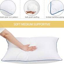 Bed Pillows For Sleeping 4 Pack Down Alternative Pillows King Size Set Of 4 Soft Hotel Collection Pillows For Side And Back Sleepers Gusseted Cooling Pillow - sọc màu hỗn hợp - Xem 6