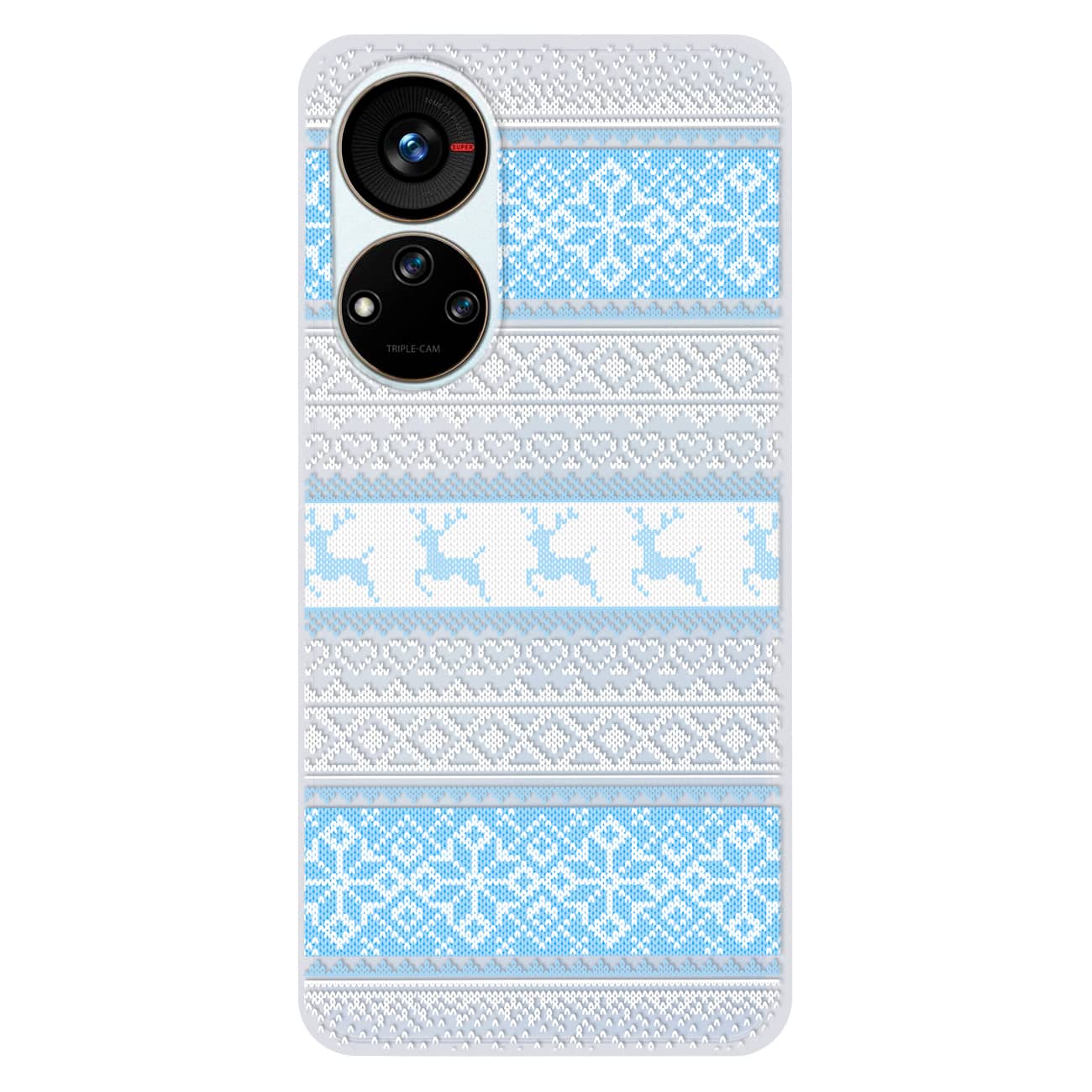 INSTACASE Funda Compatible con Zte  Sweater Azul Claro Protector para Zte  Ugly Sweater, Case para Zte  Sweater Azul Claro , Carcasa para Zte  Para Mujer, a Prueba De Golpes TPU. - Transparente - Ver 1