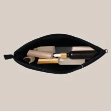 1pc Bolsa de maquiagem impressa Eid Mubarak do Oriente Médio, material macio com abertura com zíper, organizador de cosméticos de viagem portátil, presente de festival para mulheres e meninas