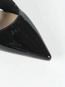 2025 新款女士尖头舒适优雅纯色简约高跟鞋，适合派对、婚礼、母亲节，粗跟高跟鞋