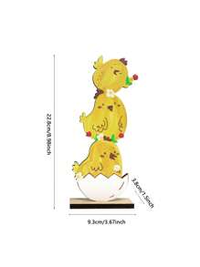 Easter Party Atmosphere Tabletop Standing Decor Plaque - Multicolor - View 7