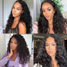 自然波浪束 100% 真人发束 1 件 雷米发束 天然接发 真人发 自然色