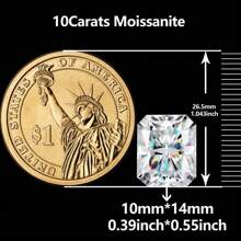 Piedra de Moissanita suelta de corte radiante, color blanco D, VVS1, con certificado GRA, para fabricación de joyas