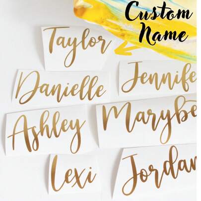 1pc 3-6 Inch Labels, Name Decal,Personalized Custom Name Tag Stickers, Custom Decal Stickers, Name Stickers, Date Stickers, DIY Gifts, Handmade, Handwriting, Wedding Stickers, Gift Stickers. Customizable Holographic Name Stickers For Water Bottles, Lunch Boxes,Personal Items,Glass, Cups, Rolls, Balloons, Calligraphy Stickers, Gift Box Decorations, Custom Text Glitter Name & Word Stickers, Wedding Favors, Bridesmaid Proposal Box,Multi-Functional, Ornamental,Reusable,Adhesive,Exquisite,Stylish,High-Quality,Colorful,Modern,Custom,Personalized,Unique,Wedding Essentials,Customized Wedding Crafts,Warm Ambience