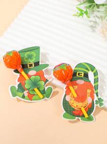 48 stuks St. Patrick thema lolly decoratie kaarten, St. Patrick groene kabouter patroon St. Patrick's Day cadeau decoratieve kaarten labels, Happy St. Patrick's Day groene feest familie vakantie feest decoratie benodigdheden, St. Patrick's Day feest diy cadeau snoep inpak benodigdheden, St. Patrick's Day vakantie feest tafel decoraties, Paas decoratie, St. Patrick's Day feest cadeau verpakking groene kabouter bedrukte decoratieve kaarten, feest gunsten