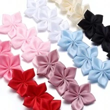20 件/包 6 厘米缎面手工五角形 5 瓣花 DIY 发夹、胸针、服装配饰 - 彩色 - 查看 7