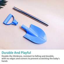 Pala de Playa Ren 56cm de Acero Inoxidable Pala Puntiaguda Juguete  Nieve Engrosada Casa de Juego Pala de Playa Juguetes al Aire Libre Regalo - Verde - Ver 6