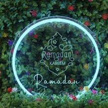 1 szt., konfigurowalny zestaw neonowych znaków LED na Ramadan - wymienne spersonalizowane dekoracje ścienne, rzeźbione litery, dekoracje świąteczne, do sypialni, salonu i biura
