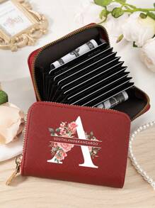 Burgundrote Tasche Charlie Rotwein Roter Umschlag Modische und hochwertige Kartenetui Tasche Leicht zu tragen Münztasche mit mehreren Fächern Reißverschluss Multi-Slot Einfache Kreditkartenfächer Multifunktions Damenbrieftasche Kartentasche Mini Geldbörse Geldbeutel Kartenetui