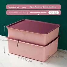 3 合 1 胸罩、内衣和袜子收纳盒，抽屉式带盖容器，适用于家庭整理篮子、盒子和容器卧室、整理器、家庭收纳、适用于女士白色 T 恤、女士黑色裤子、女士冬装、连衣裙、女士冬装、优雅女士连衣裙、女士白衬衫、长袖、女士白色连体裤、女士春季连衣裙、女士春季服装、春季、春季服装、极简主义、夏季上衣收纳 - 彩色 - 查看 3