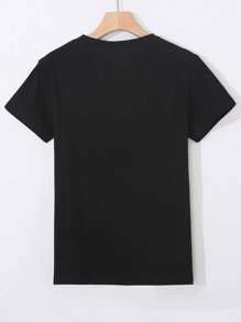 Women's T-Shirt Tatoo  JK Collection Kpop Fans Basic Blouse 100% Cotton Shirt - Black - View 2