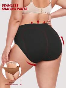 Mutande senza cuciture da donna taglia forte a nido d'ape, traspiranti e amichevoli per la pelle, Mutande da donna taglia forte senza cuciture per sollevare e modellare i fianchi