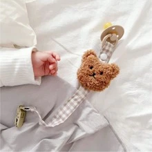 1 件装婴儿卡通布质奶嘴夹，婴儿牙胶防丢失链，按扣安装方便 - 彩色 - 查看 4