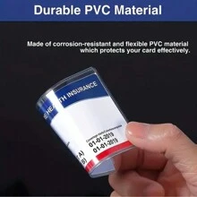 20-Pack Transparante PVC ID-kaarthoezen - Zachte waterdichte kaarthouder voor visitekaartjes, socialezekerheidskaarten en ID-kaarten - Voor kantoor en dagelijks gebruik - Ideaal cadeau voor studenten en professionals