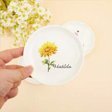 1 Stück personalisierte Geburtsblumen Schmuckschale, individuelle Geburtsblumen Schmuckablage, Schmuckablagen, Schmuckablage-Schale, Keramik Schmuckablage, Schmuckablage für Frauen, Schmuckschale-Ablage, Keramik Schmuckschale, Sammlerstück Keramik Schmuckablage, kleine Schmuckablage, Marmor Schmuckablage, Ringablage für Schmuck, Schmuck, Brautjungfer-Geschenke, Geburtstagsgeschenke für Frauen, Weihnachtsgeschenke für Frauen