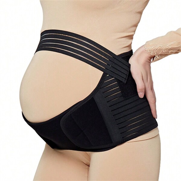 1 pieza Faja de apoyo abdominal prenatal para mujeres embarazadas, faja de compresión abdominal transpirable de temporada, cinturón de cintura completamente elástico, cinturón de seguridad ajustable
