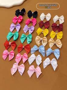 26pcs Colorful Bow Hair Clips, Random Colors, Cute For Little Girls - Multicolor - View 6