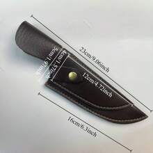 PU 皮革刀架/刀鞘/刀架，可挂在腰部，有效保护您的刀具并防止手部受伤（仅刀袋，不含刀） - 棕色 - 查看 6